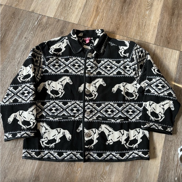 red ranch Jackets & Blazers - Vintage Red Ranch Horse Jacket